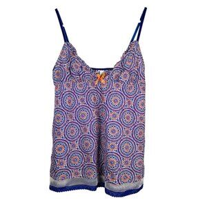 Victoria’s Secret Medium Cotton Pajama Set Geometric Capri Loungewear
